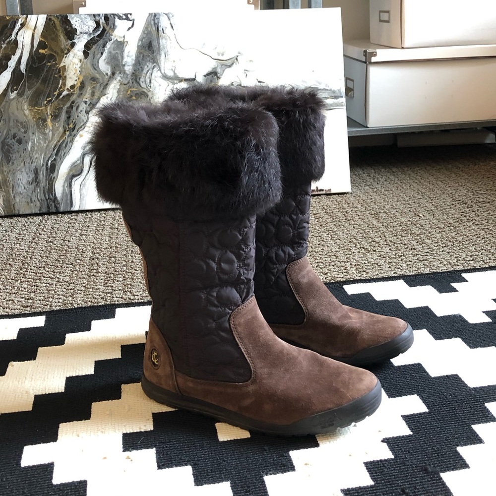 Coach Suede Boots with Fur Lining
